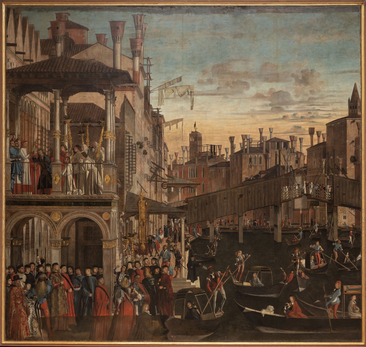Det hellige kors mirakel ved Ponte di Rialto, ca. 1496. af Vittore Carpaccio