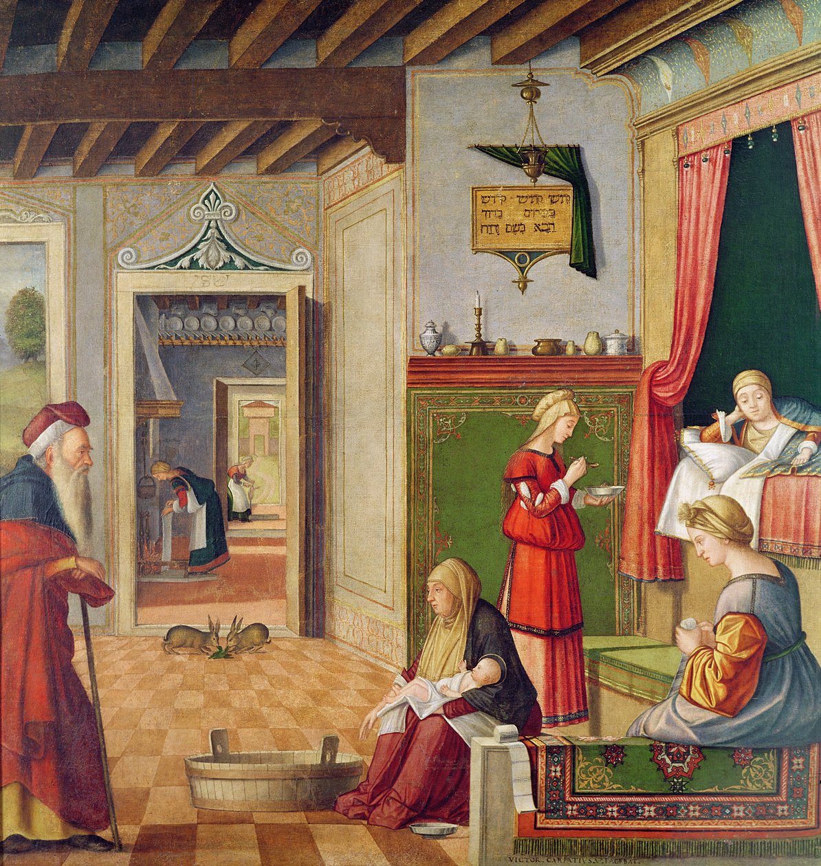 Jomfruens fødsel, 1504-08 (se også 204962) af Vittore Carpaccio