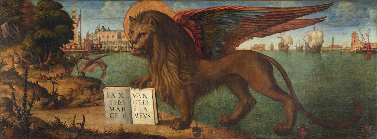 The Lion of Saint Mark, af Carpaccio, Vittore (1460-1526). Tempera på lærred af Vittore Carpaccio