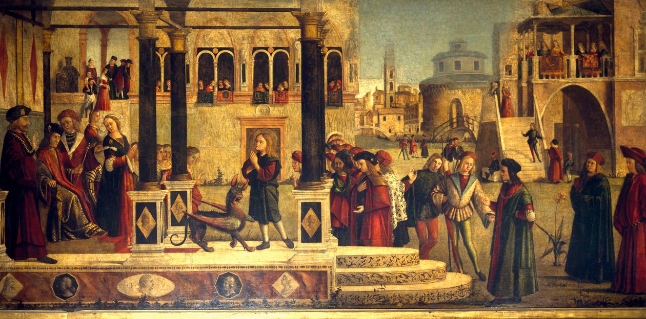 The Miracle of St Tryphonius, af Vittore Carpaccio (ca 1465-1525 eller 1526), ​​School of San Giorgio degli Schiavoni, Venedig af Vittore Carpaccio