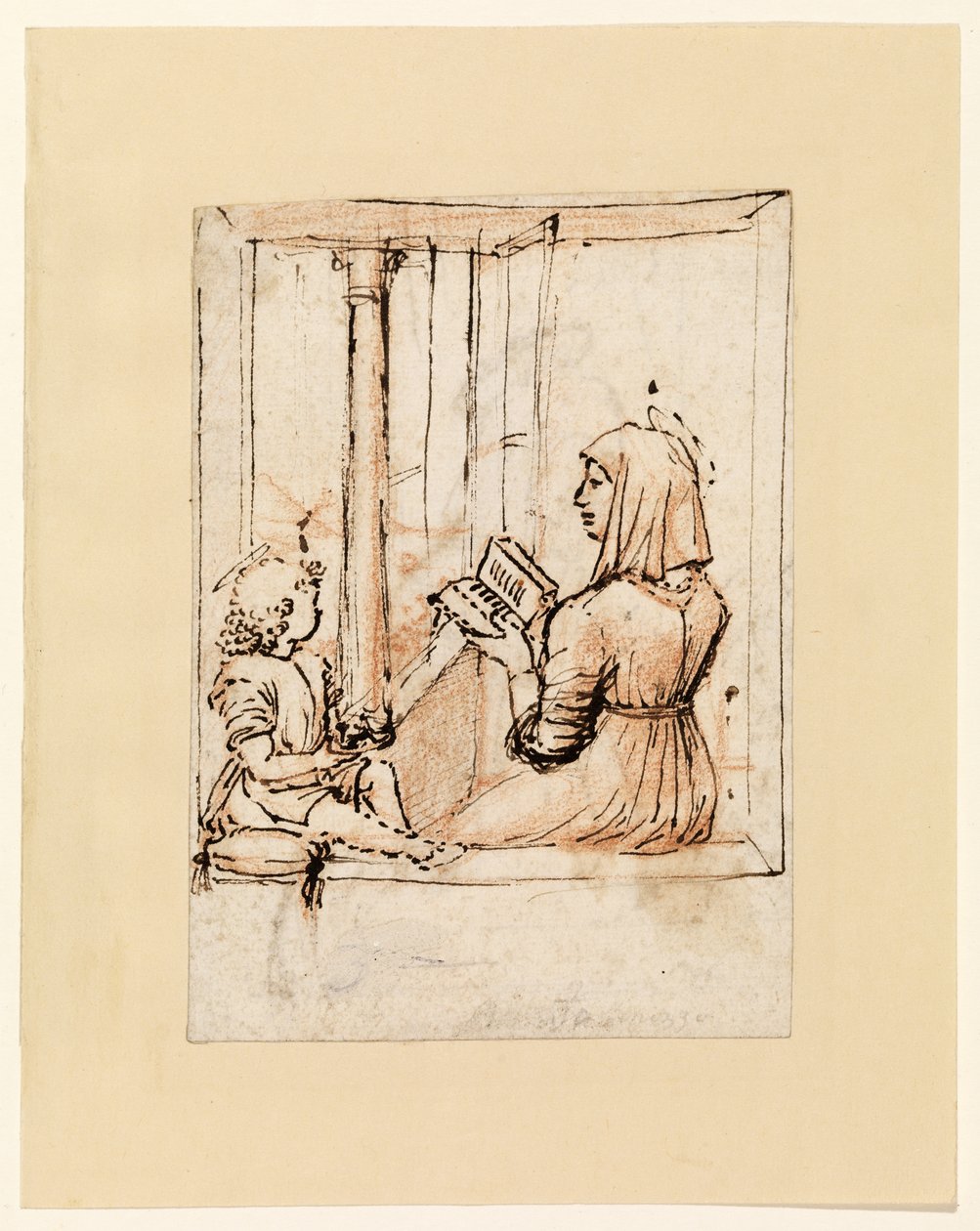 Jomfru Maria læser for spædbarnet Kristus af Vittore Carpaccio