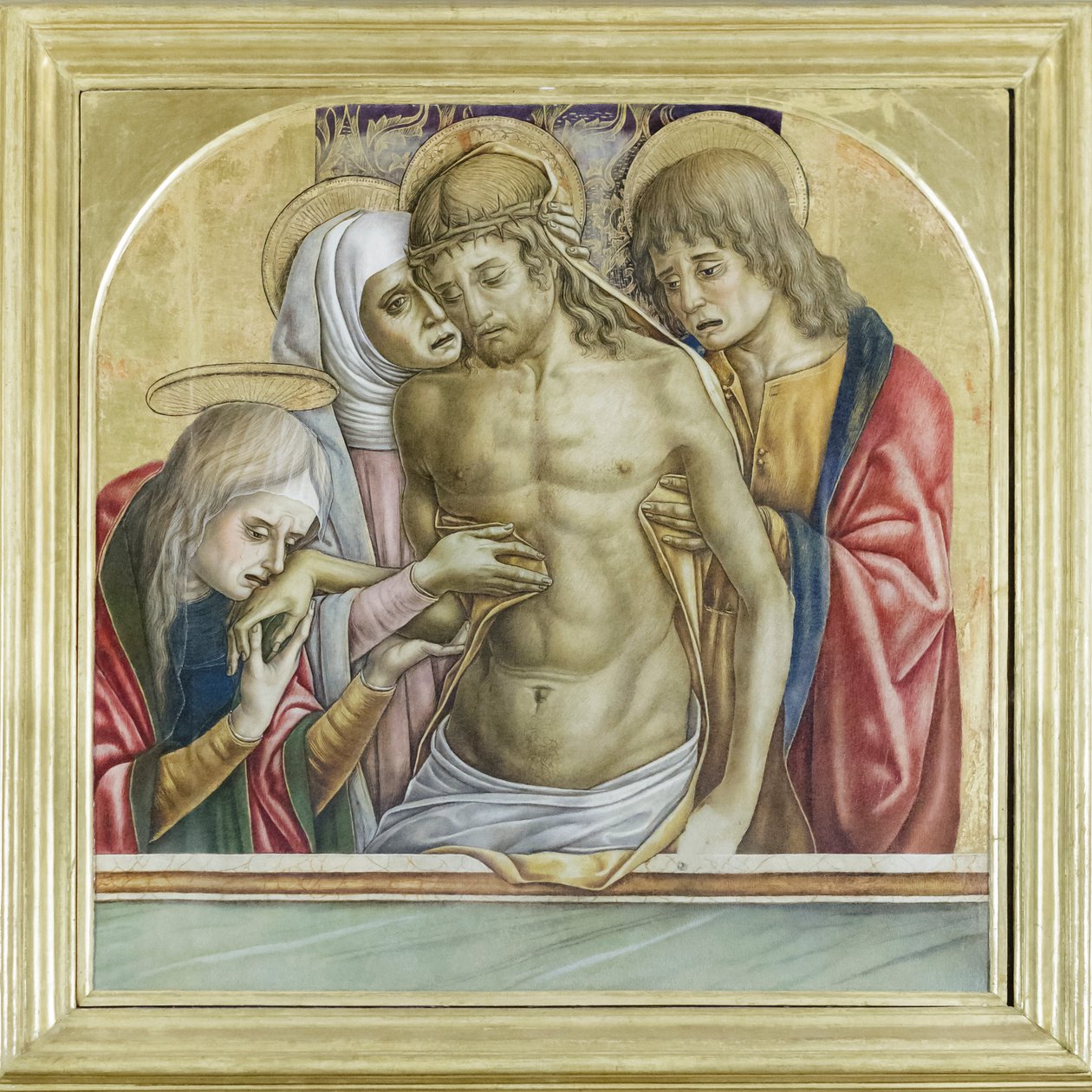 Pietà, Ricci familiekapel (olie på lærred) af Vittore Crivelli