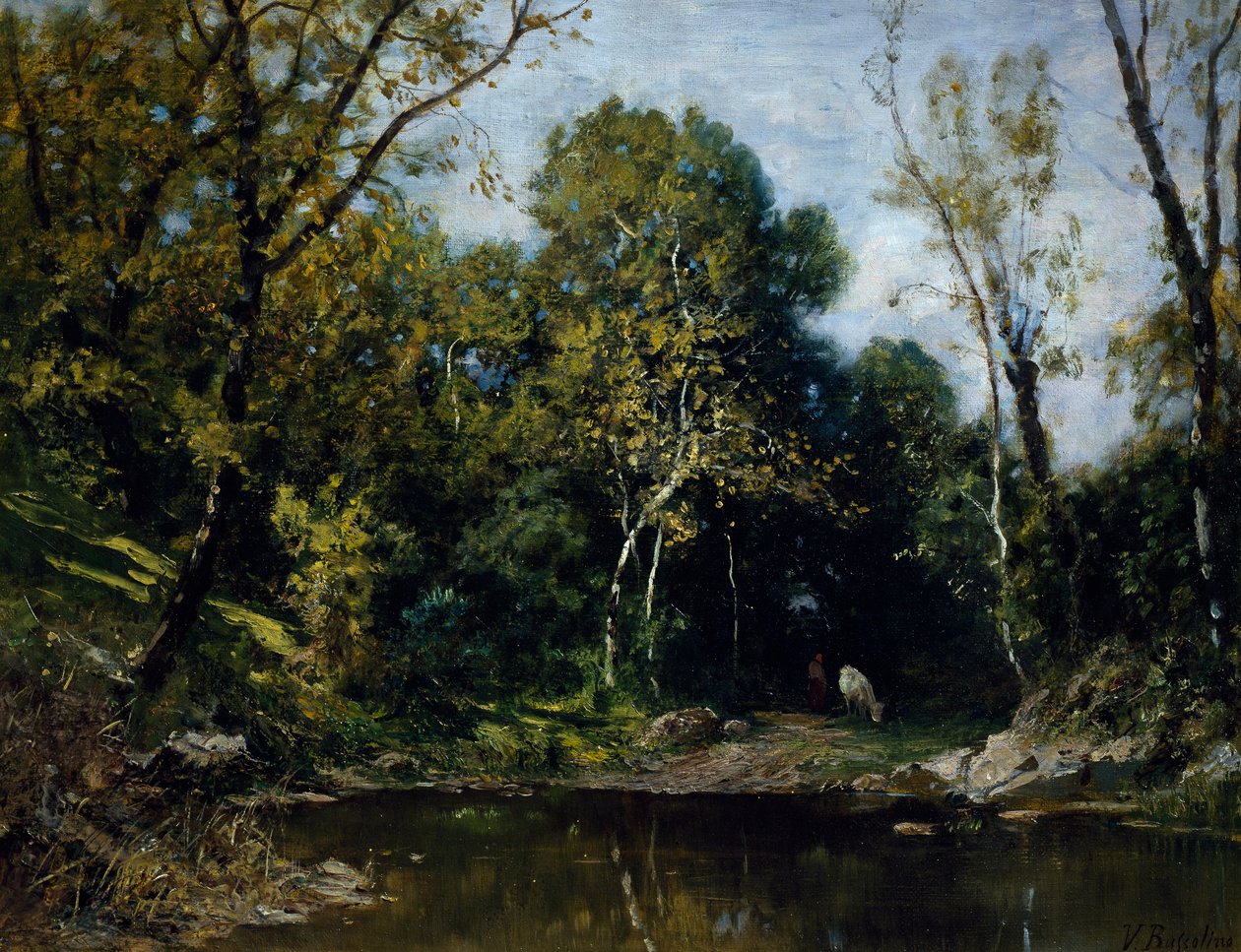 At Mirafiori, af Vittorio Bussolino (1853-1922). af Vittorio Bussolino