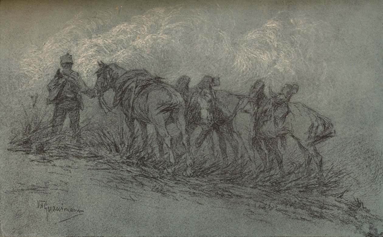 Kridtstudie af Vittorio Guaccimanni, c1900 af Vittorio Guaccimanni