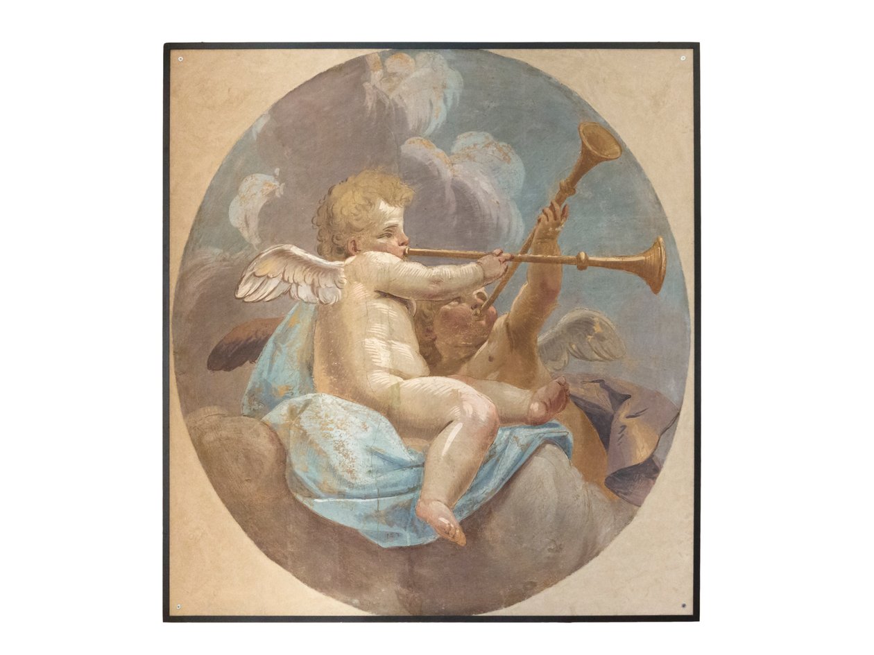 Fresker af engle, oprindeligt fra St. Augustinus kirke af Vittorio Maria Bigari