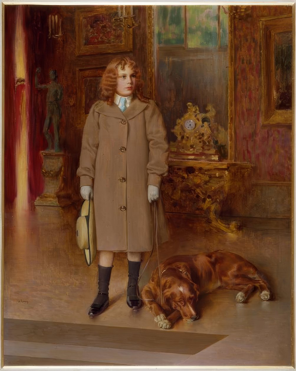 Memmi med hunden af Vittorio Matteo Corcos