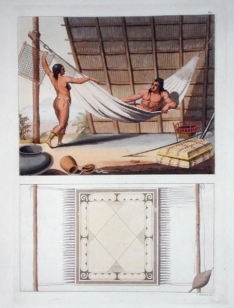 Indenrigsinteriør, caribisk stamme, Hollandske Antiller, plade 67 fra 