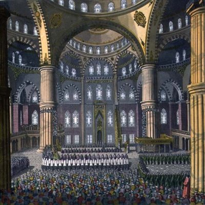 Fejringen af Mewlod-festivalen i sultanen Ahmeds moske, plade 41 fra del III, bind I af 