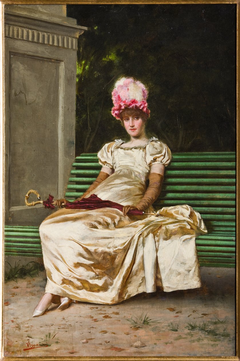The Wait (olie på lærred) af Vittorio Reggianini