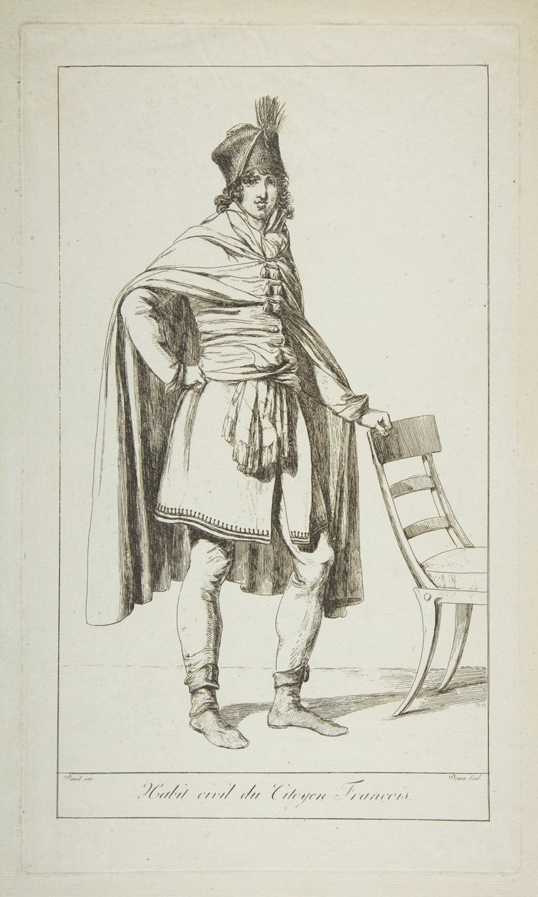 Den franske borgers borgerdragt, 1794. af Vivant Denon