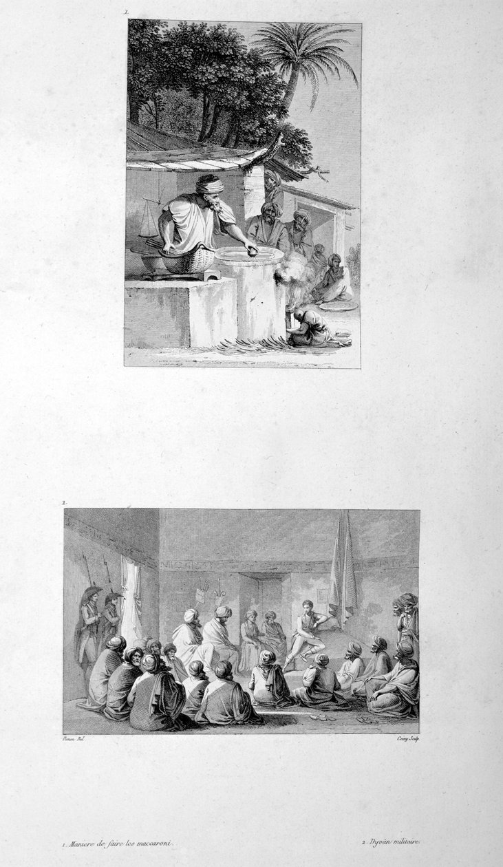 Makaroni og militærmøde, 1802 af Vivant Denon