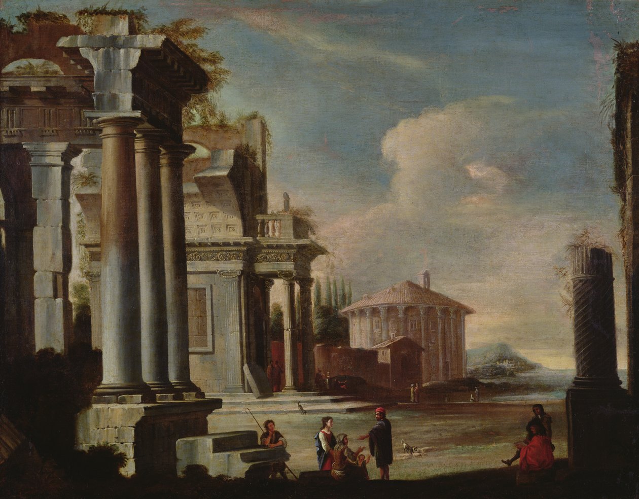 De vigtigste monumenter i det antikke Rom: Vesta-templet af Viviano Codazzi
