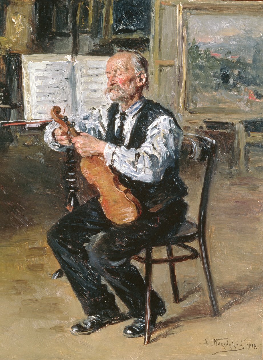 En violinmager, 1914 af Vladimir Egorovic Makovsky