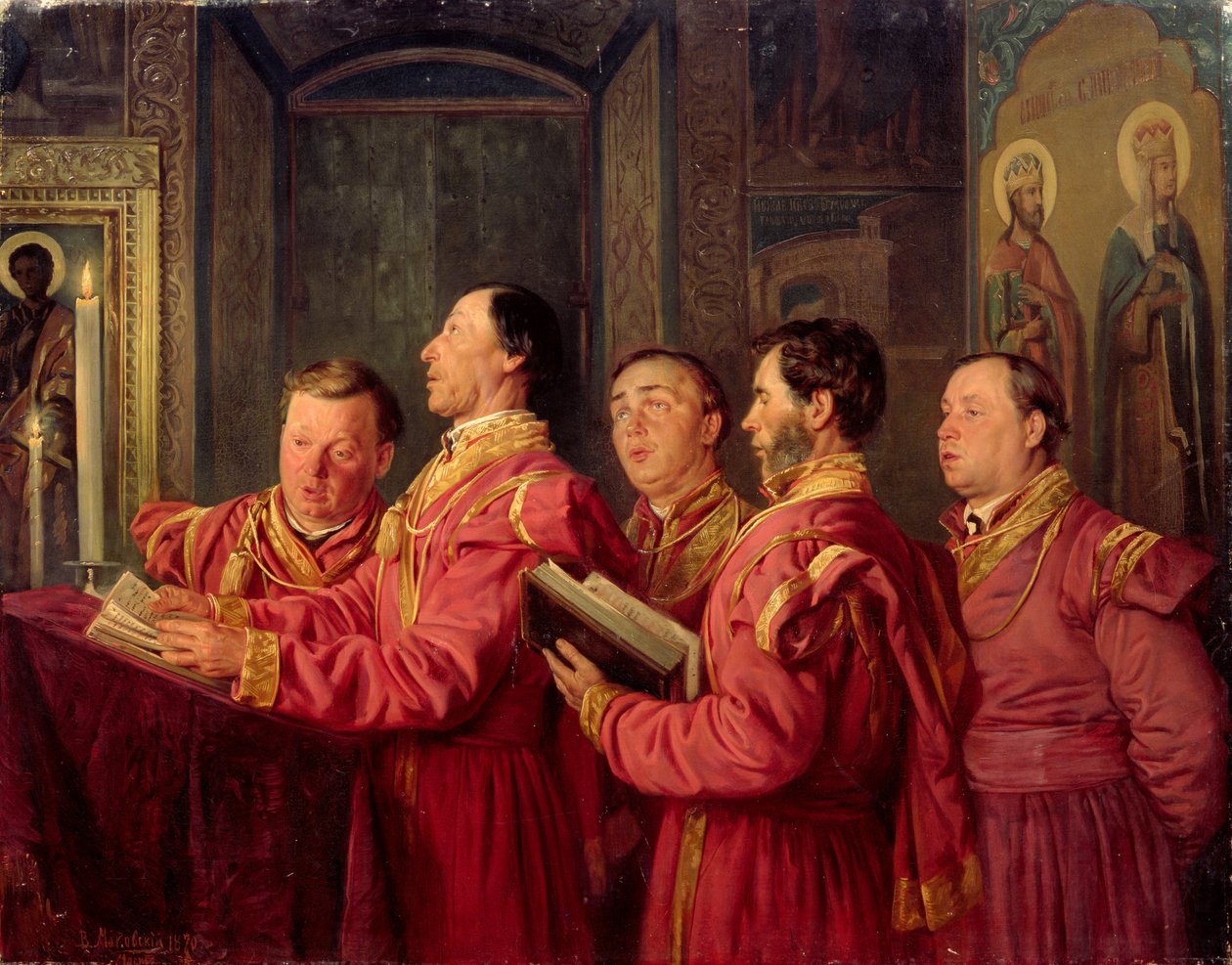 Korister i Kirken, 1870 af Vladimir Egorovic Makovsky