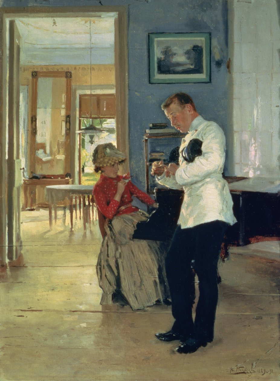 Kærlighedserklæring, 1889-91 af Vladimir Egorovic Makovsky