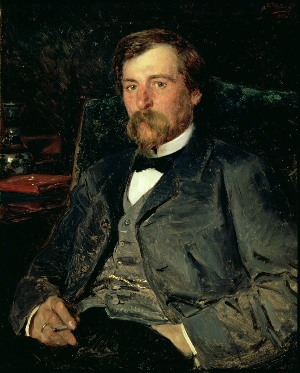 Portret af kunstneren Illarion Mikhailovich Pryanishikov (1840-94), 1883 af Vladimir Egorovic Makovsky