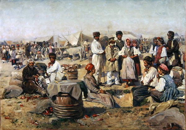 Messen i Poltava af Vladimir Egorovic Makovsky