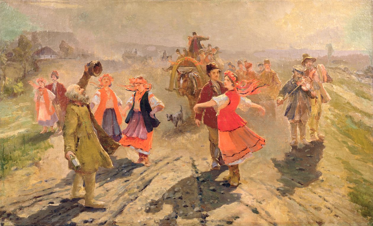 Bryllupsoptog i Orel-regionen af Vladimir Egorovic Makovsky