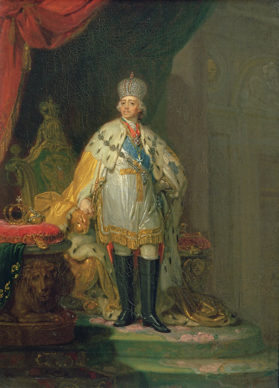 Portræt af kejser Paul I (1754-1801), 1800 af Vladimir Lukich Borovikovsky