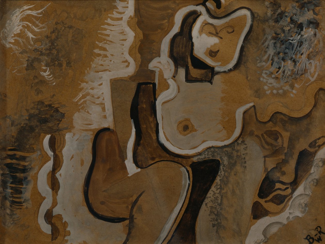 Abstrakt komposition, ca. 1913 af Daniel Vladimir Baranoff Rossine