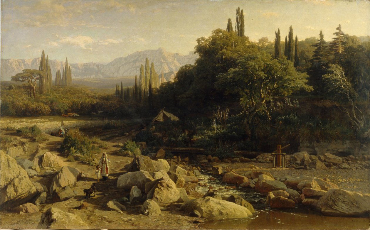 Krim. Bjerglandskab med flod, 1868 af Vladimir Donatovich Orlovsky