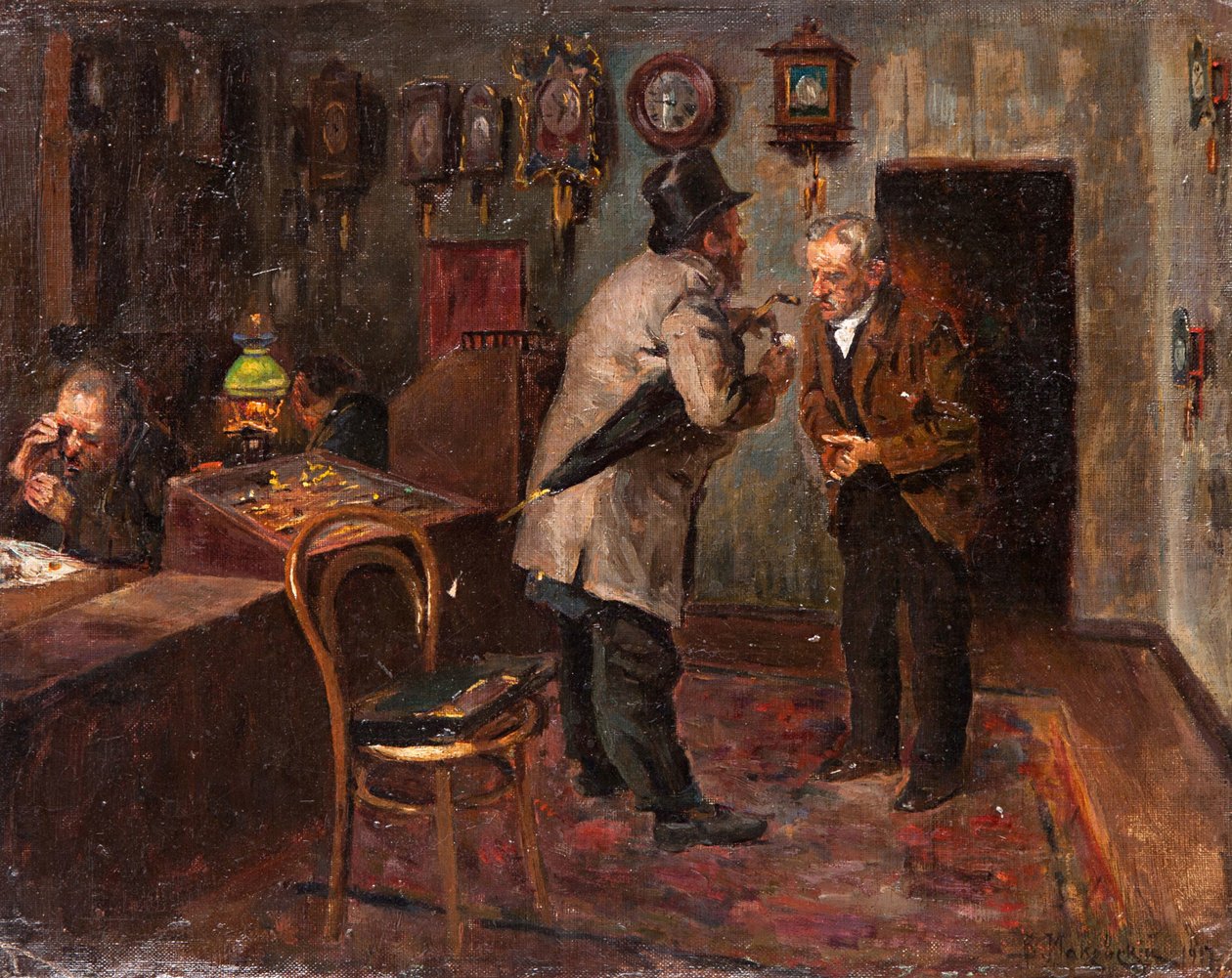 Hos Juvelererne, 1917 af Vladimir Egorovic Makovsky