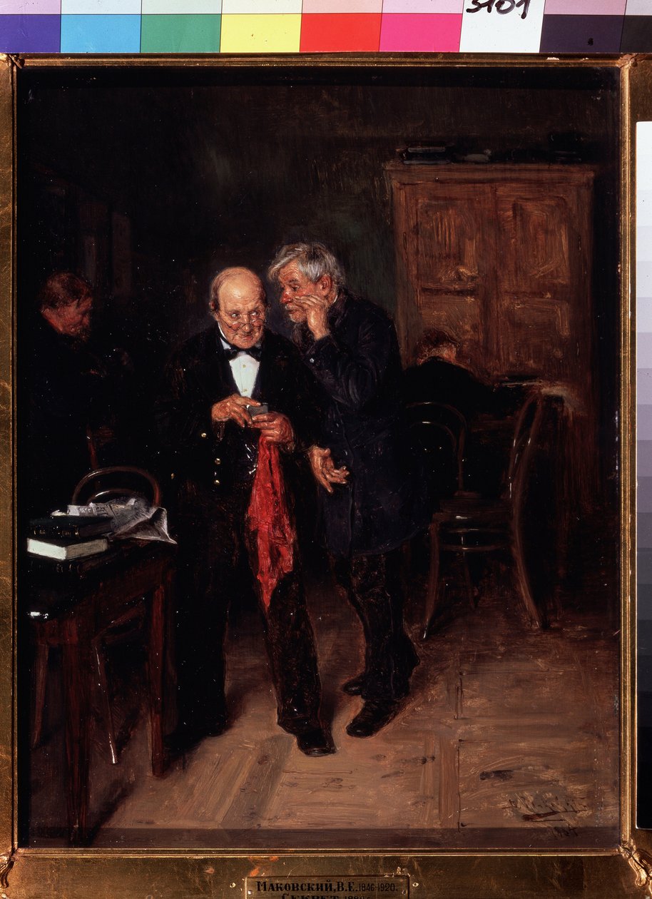 Tillid. Peinture af Vladimir Yegorovich Makovski (Makovsky, Makovskij) (1846-1920), huile sur toile af Vladimir Egorovic Makovsky
