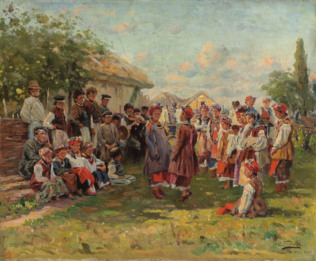 Festival i en ukrainsk landsby, ca. 1882-1917 af Vladimir Egorovic Makovsky