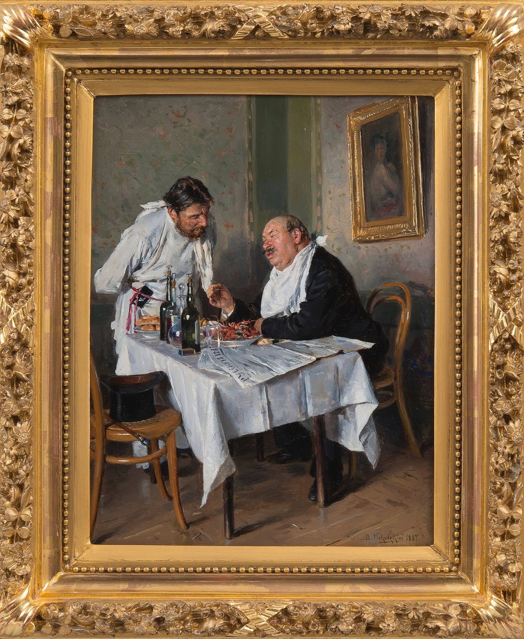 I en restaurant af Makovsky, Vladimir Yegorovich (1846-1920) af Vladimir Egorovic Makovsky