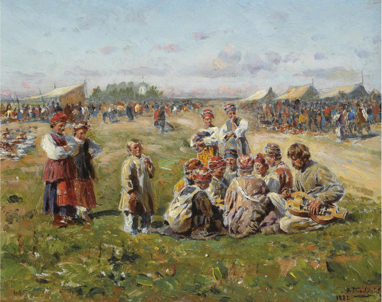 Landsbymessen, 1882 af Vladimir Egorovic Makovsky