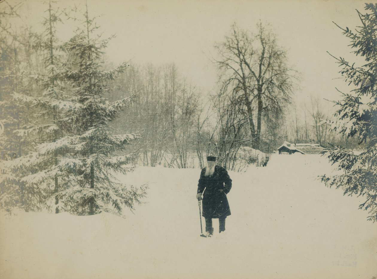 Count Lev Nikolayevich Tolstoy walking.dani af Vladimir Grigorievich Chertkov