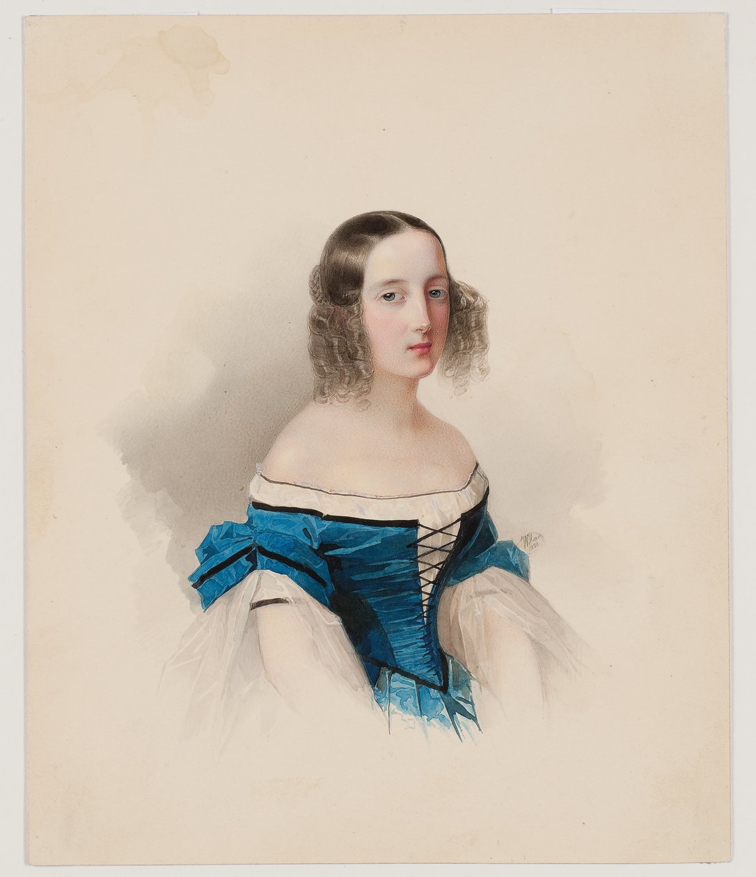 Portræt af storhertuginde Maria Nikolaievna, 1838 af Vladimir Ivanovich Hau