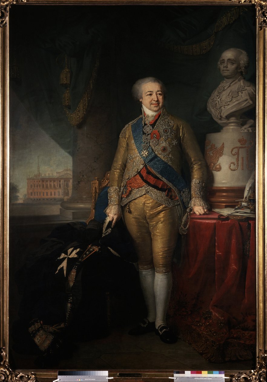 ""Portræt af prins Alexander Kurakin (1752-1818) russisk politiker"" Maleri af Vladimir Lukich Borovikovsky (eller Borovikovsky) (1757-1825) 1801-1802 Statens Tretyakov-galleri, Moskva af Vladimir Lukich Borovikovsky