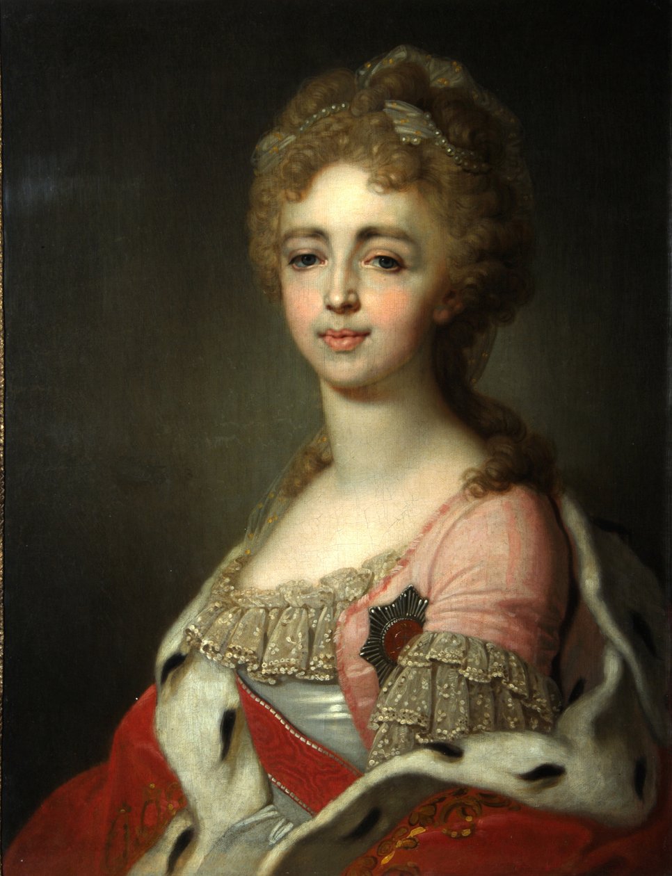 Portræt af storhertuginde Alexandra Pavlovna 1783-1801, datter af kejser Paul I, 1798 af Vladimir Lukich Borovikovsky