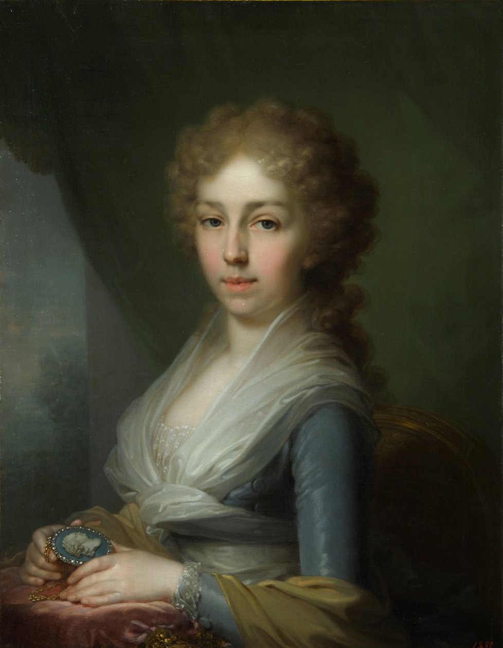 Portræt af storhertuginde Elizabeth Alexeievna 1779-1826, 1795 af Vladimir Lukich Borovikovsky