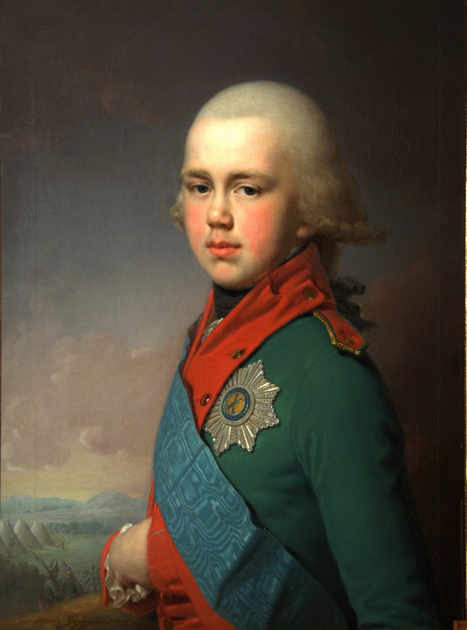 Portræt af storhertug Konstantin Pavlovich af Rusland 1779-1831, 1795 af Vladimir Lukich Borovikovsky