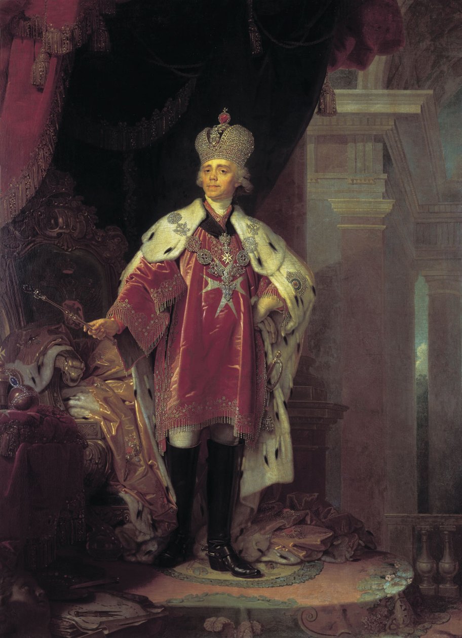 Portræt af Paul I, 1800 af Vladimir Lukich Borovikovsky