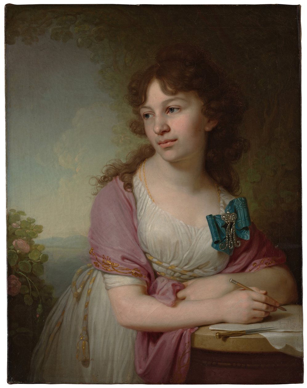 Portræt af prinsesse Jekaterina Alexeyevna Dolgorukova 1781-1860, født grevinde Vasilyeva, 1798 af Vladimir Lukich Borovikovsky