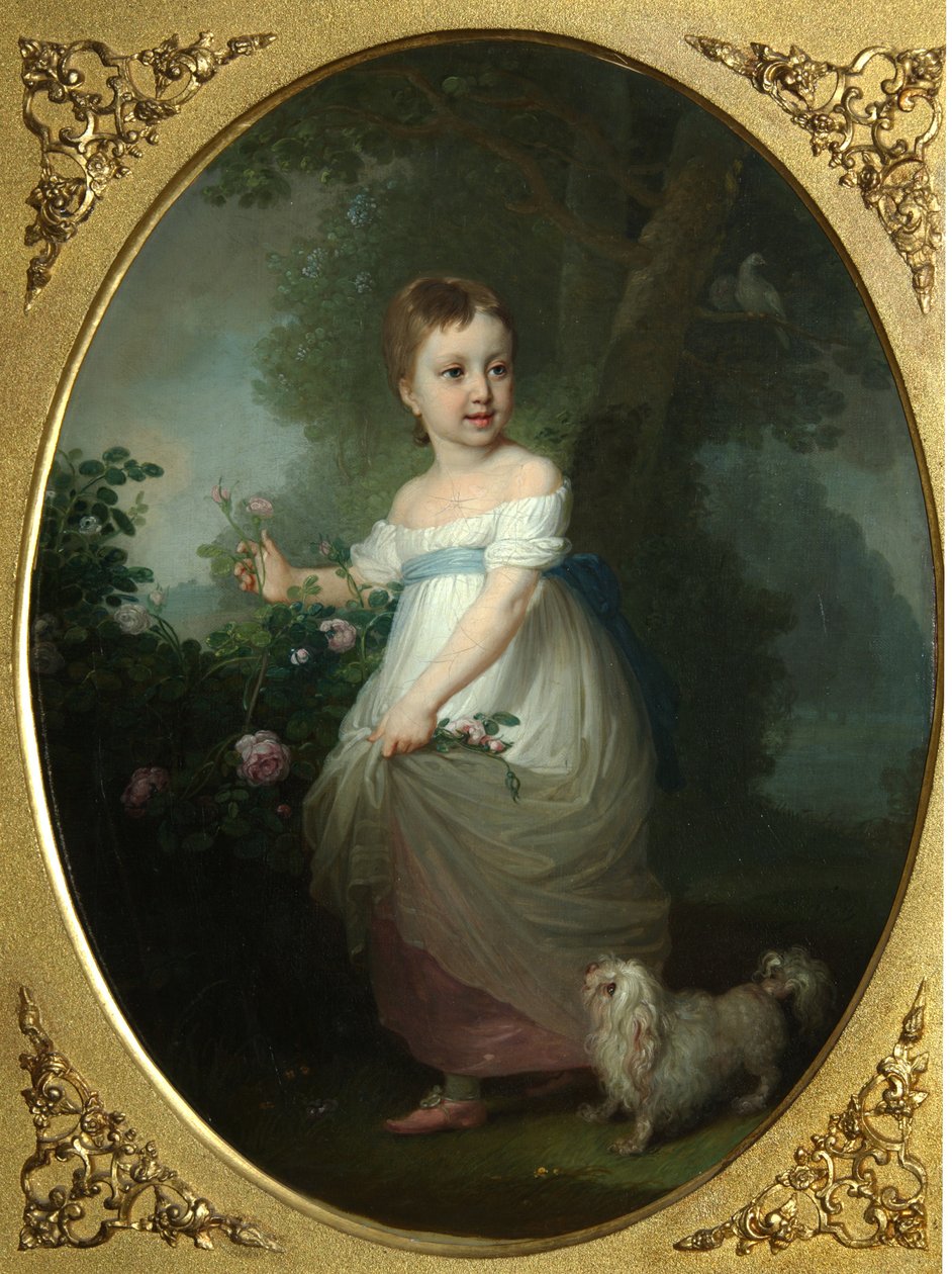 Portræt af Yelena Naryshkina som barn, begyndelsen af 1790