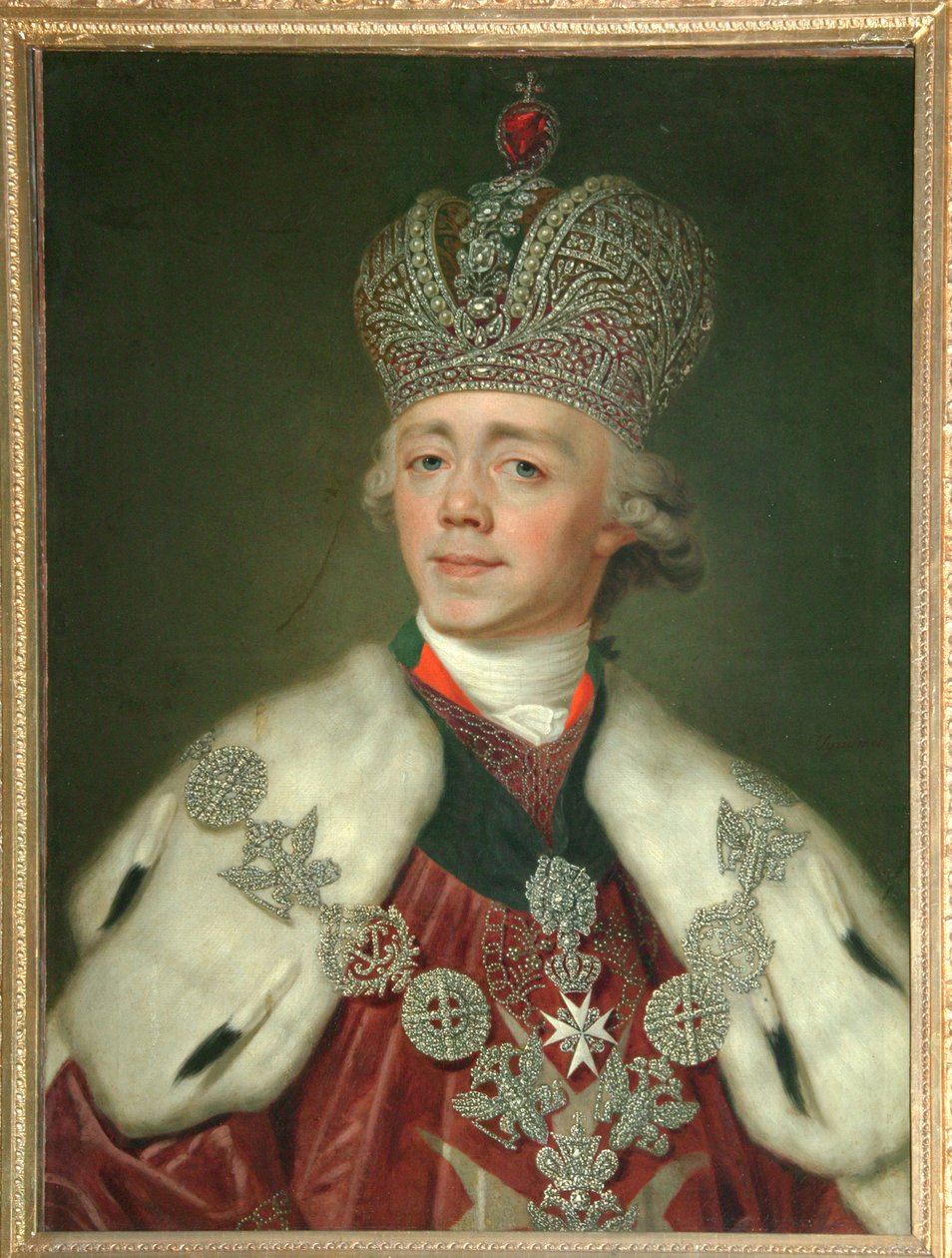 Portræt af kejser Paul I af Rusland 1754-1801, 1799-1800 af Vladimir Lukich Borovikovsky