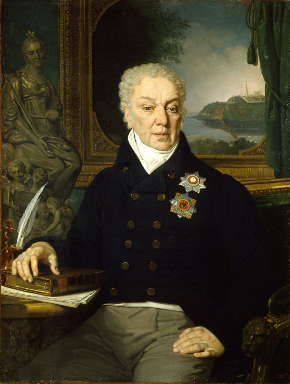 Portræt af udenrigsminister Dmitri Prokofievich Troshchinsky 1754-1829, 1819 af Vladimir Lukich Borovikovsky