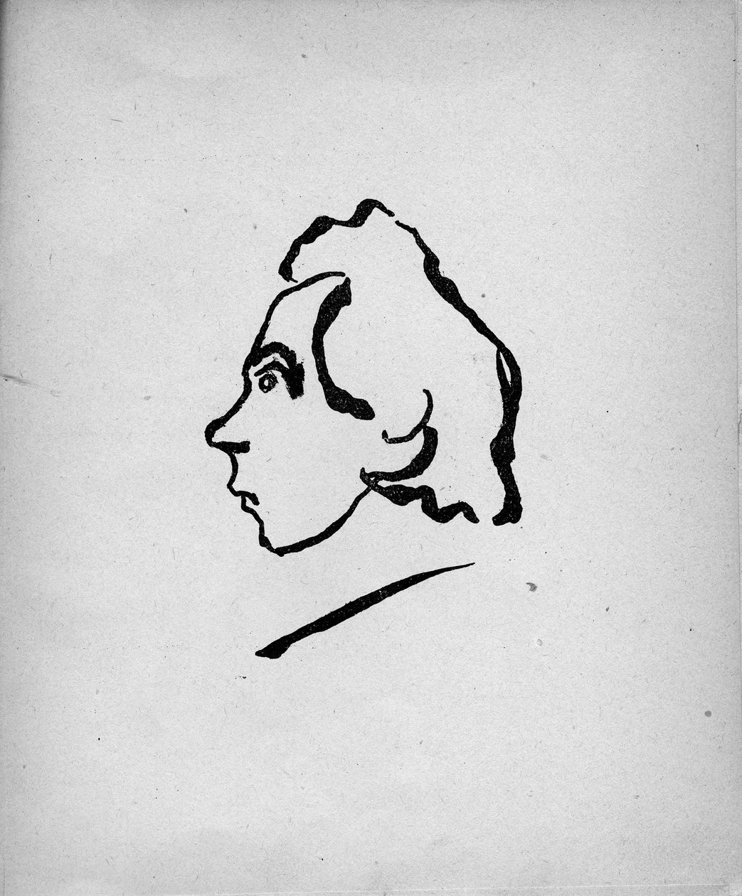 Portræt af digteren Velimir Khlebnikov 1885-1922, 1913 af Vladimir Mayakovsky
