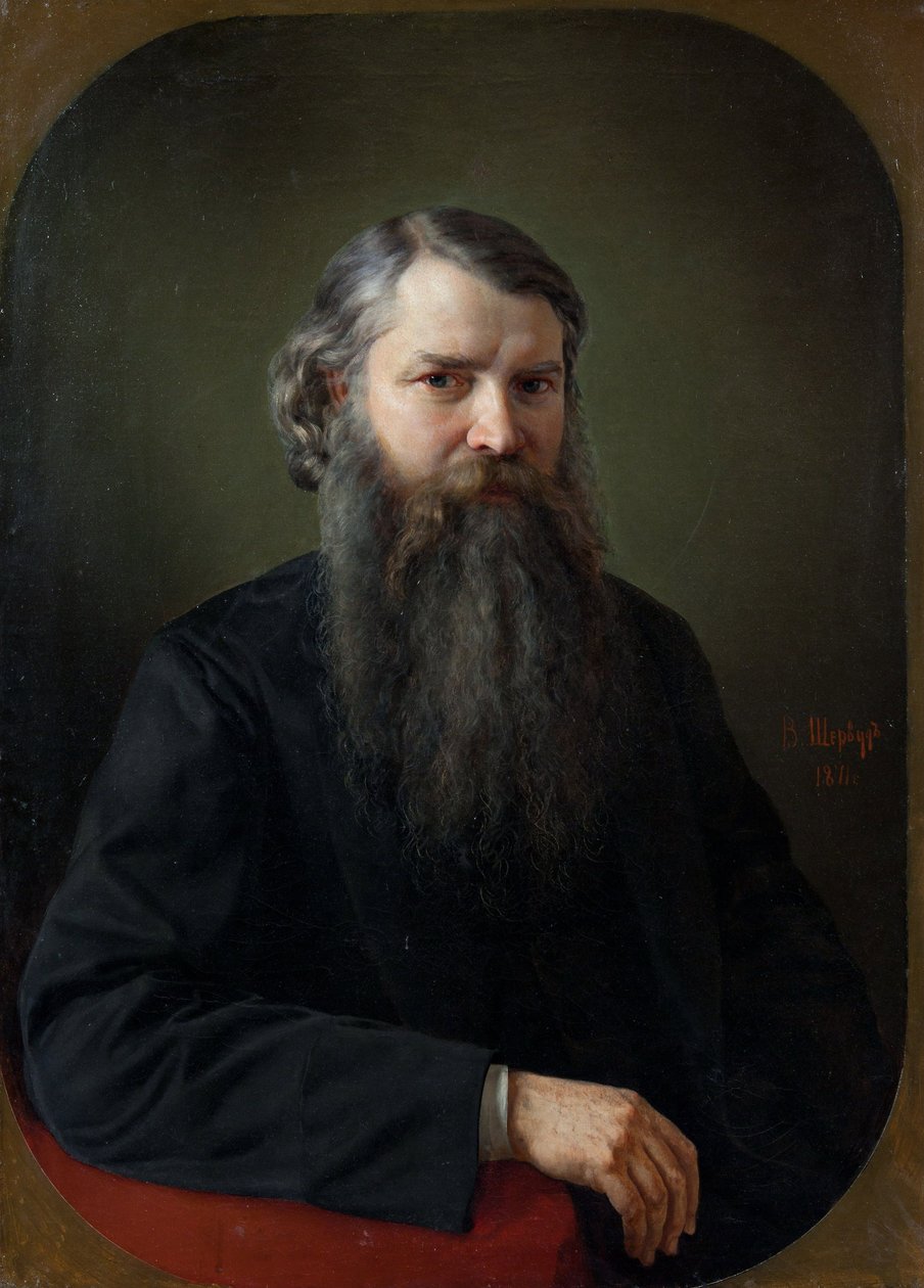 Portræt af Ivan Yegorovich Zabelin (1820-1908) af Sherwood, Vladimir Osipovich (1832-1897) af Vladimir Ossipovitch Sherwood