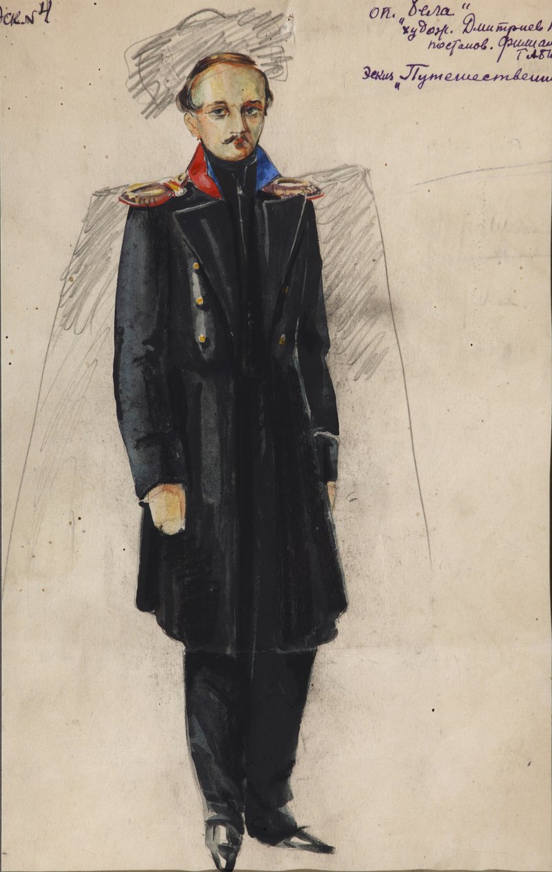 Lermontov. Kostumedesign til operaen Béla af A. Alexandrov, 1946 af Vladimir Vladimirovich Dmitriyev