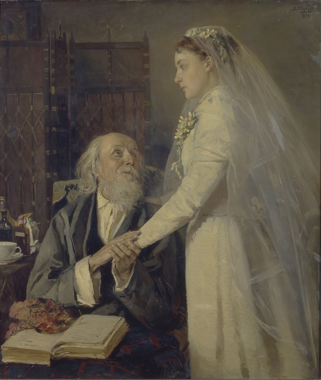 Før brylluppet. Afsked, 1894 af Vladimir Yegorovich Makovsky