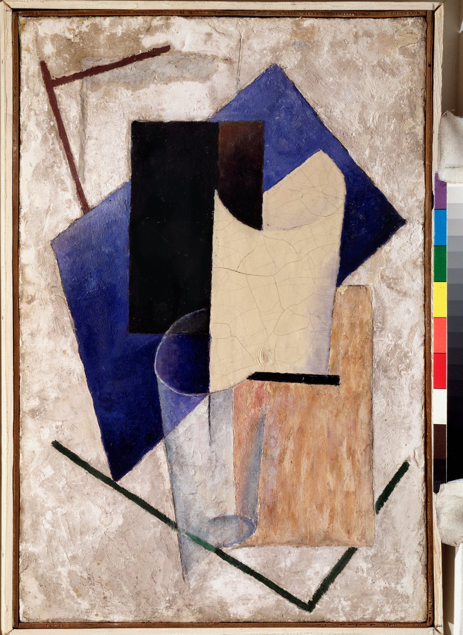 Nature morte (Stilleben), ca. 1920 (olie på træ) af Vladislav Maximilianovich Strzheminsky
