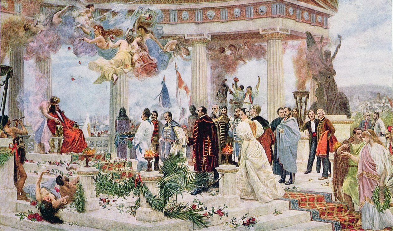 Det kroatiske nationalteaters festtæppe, 1895 af Vlaho Bukovac