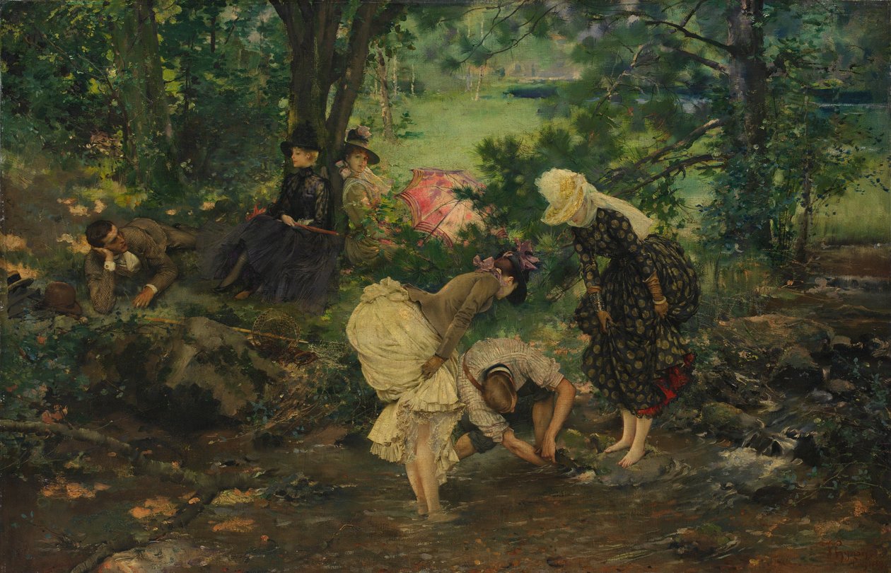 Selskab på landet, 1889 af Vojtech 1854 1925 Hynais