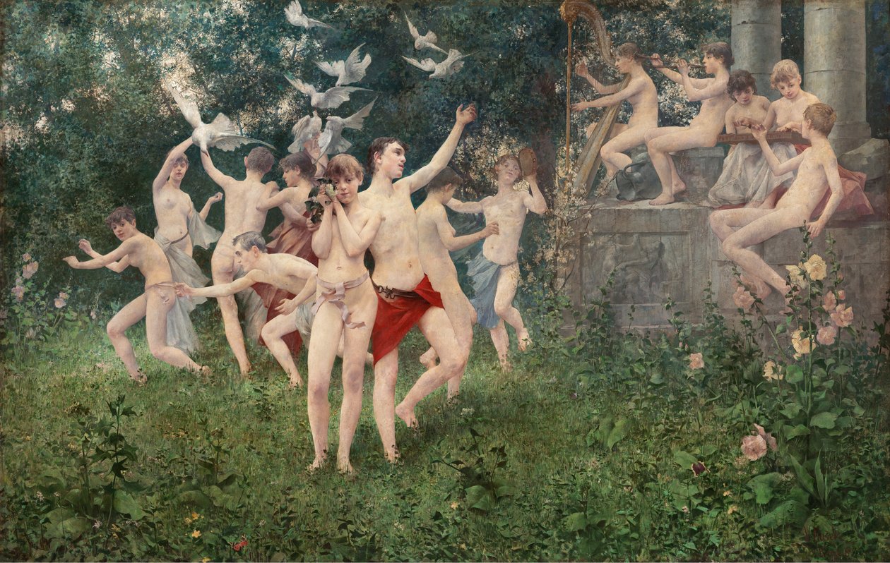 Forårsfestival (allegorisk scene) af Vítězslav Karel Mašek