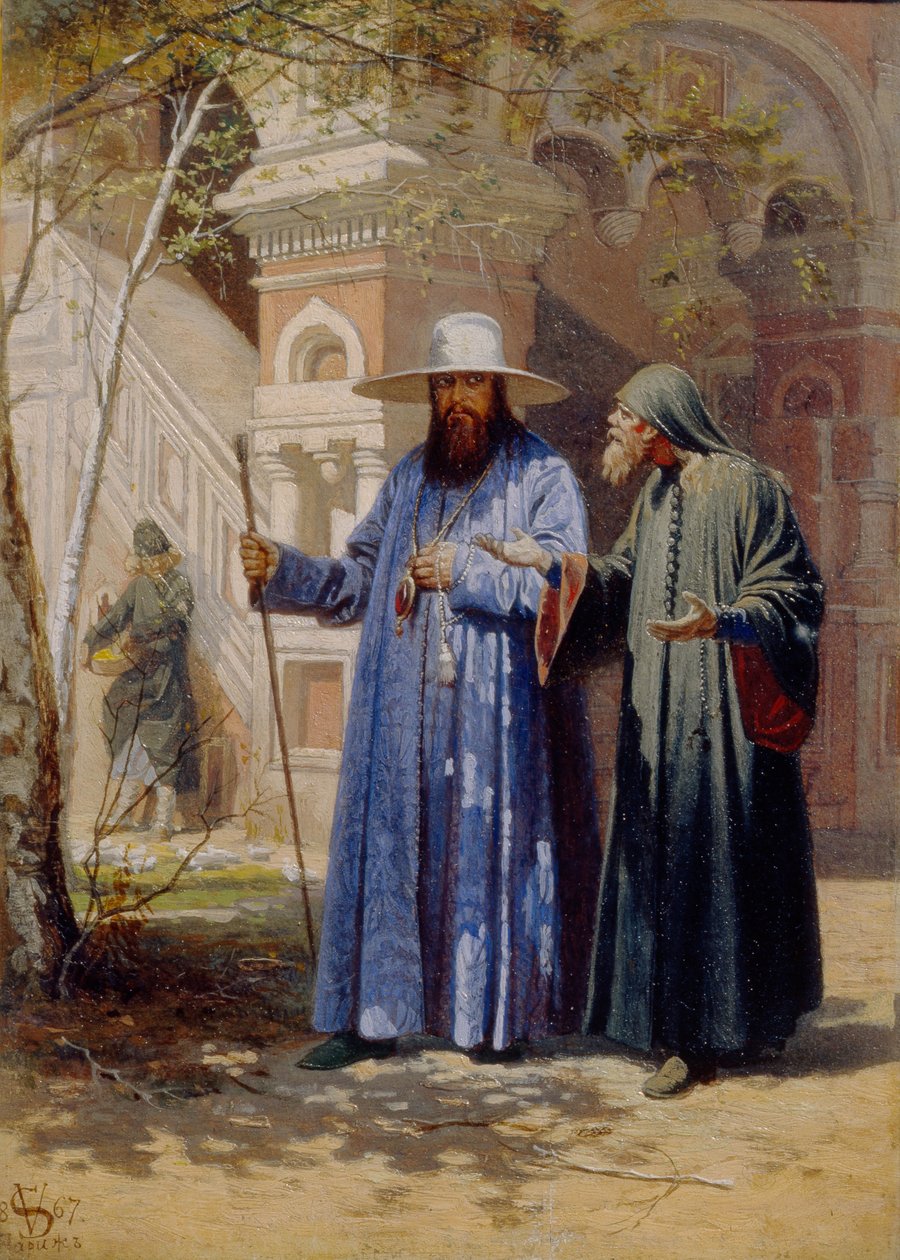 Patriark Nikon i New Jerusalem Monastery, 1867 af Vyacheslav Grigoryevich Schwarz